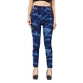 thumbnail image 2 of LEBONYARD Womens Pants Plus Size Clerance $5,Sweatpants for Women Clearance,Women's Fashion Elastic Imitation Denim Print Leggings with Yoga Sport Elastic Pants Blue Free Size, 2 of 8