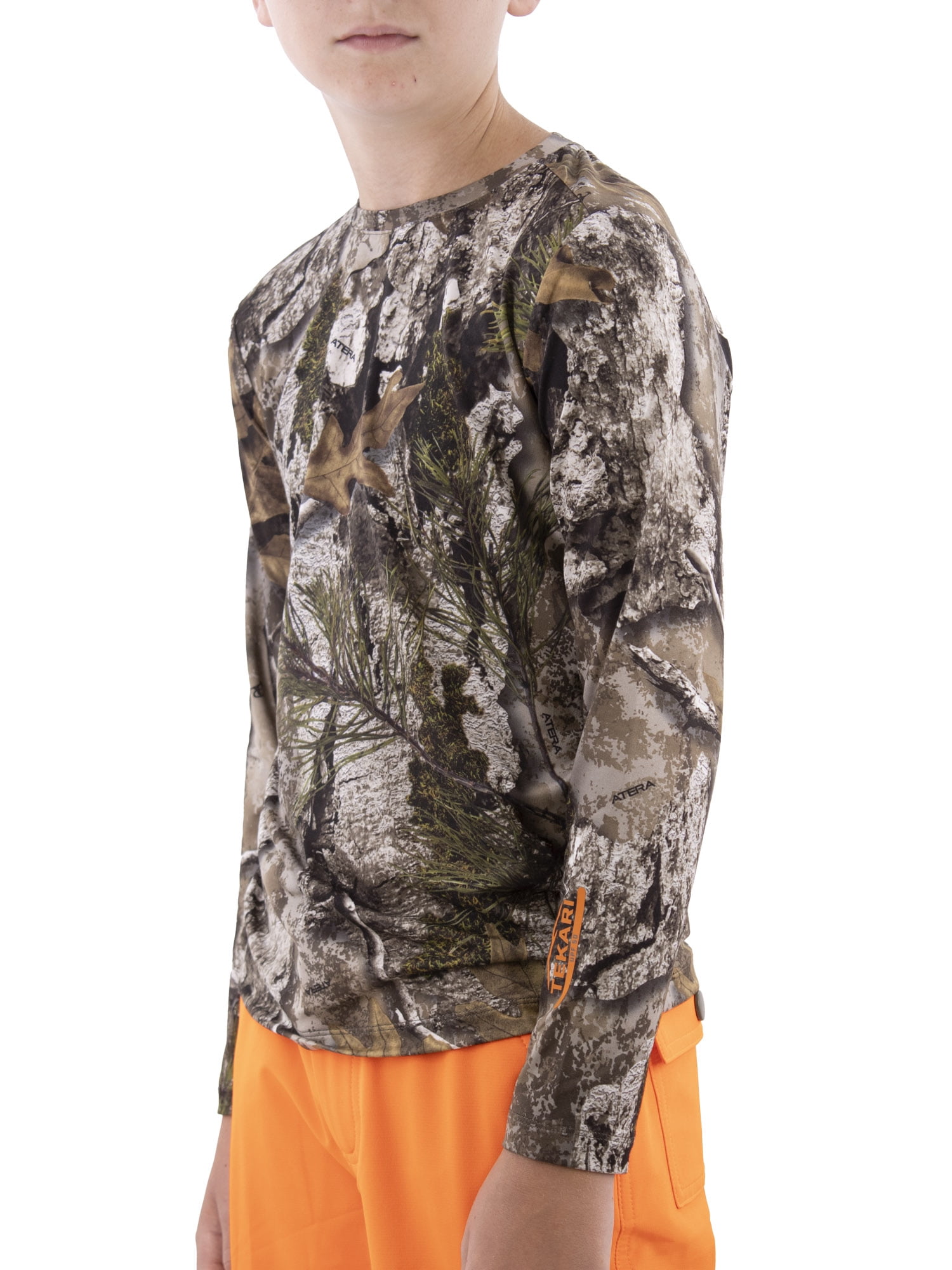 Tekari Youth Long Sleeve Camo Performance Hunting Shirt, XS-XL