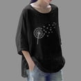 thumbnail image 3 of Camiseta holgada de manga 3/4 con cuello redondo y estampado a la moda para mujer Fridja  fjkfkj3393, 3 of 5
