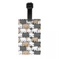thumbnail image 1 of Custom Cute Black Cat Luggage Tag Custom Baggage Tags Privacy Cover ID Label, 1 of 1
