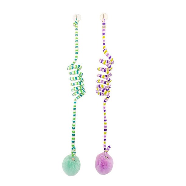 Cat Hanging Self-hey Interactive Toy With Suction Cup Anti-boring Playing Teaser Wand With Bell Ball Pet Supplies He Qiyong unisex