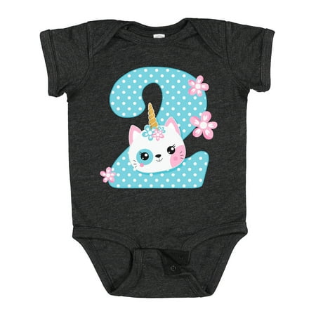 

Inktastic Unicorn Kitty 2nd Birthday Girls Baby Bodysuit