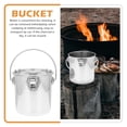 thumbnail image 3 of Cubo de acero inoxidable hermético, portátil, para almacenamiento, para acampar, refrigeradores, contenedores sellables con tapas, artículos esenciales para el hogar, extintor de incendios, 3 of 6