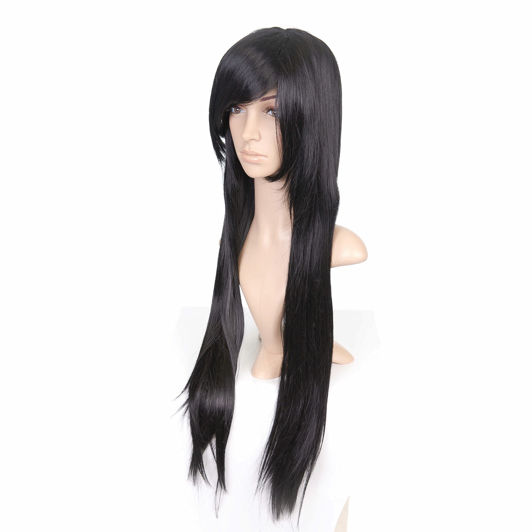 Short Bob Wigs Purple Wig for Women with Bangs Straight Synthetic Wig Natural As Real Hair 12with Wig Cap BU027PR