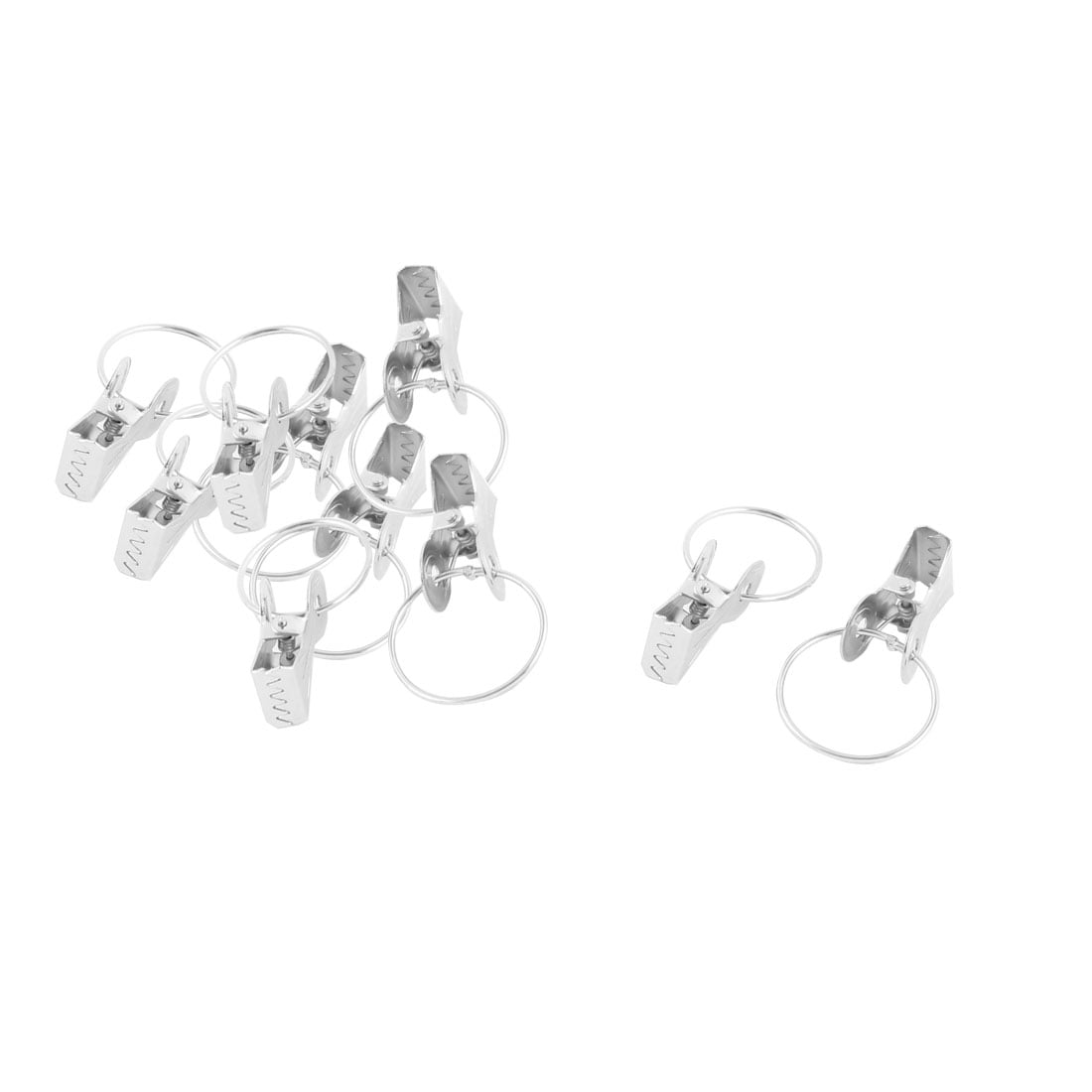 Home Metal Window Curtain Clip Hooks Drapery Wire Rod Rings