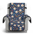 thumbnail image 6 of TSOVTHRID Baseball Bat Star Print Non Slip Recliner Chair Covers, Sofa Slipcover for Reclining Chair with Storage Pockets, Washable Comfy Recliner Couch Slipcovers for Home, 6 of 7