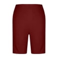 thumbnail image 4 of WAYUTE Women Shorts Casual Stretch Waist Shorts for Summer Comfortable Elastic Waistband with Pockets Solid Color Shorts, 4 of 6