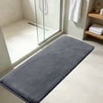 thumbnail image 4 of 47 Inch Extra Long Coral Fleece Bath Mat, Soft Plush Shaggy Bathroom Rug with Absorbent Quick Dry Surface and Non Slip Rubber Backing, Machine Washable Floor Mat for Bathroom, 4 of 8