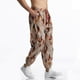 thumbnail image 1 of Pantalones largos para hombre, informales, de moda, con cintura elástica, estampados, parte inferior elástica, pantalones largos de lino y algodón., 1 of 5