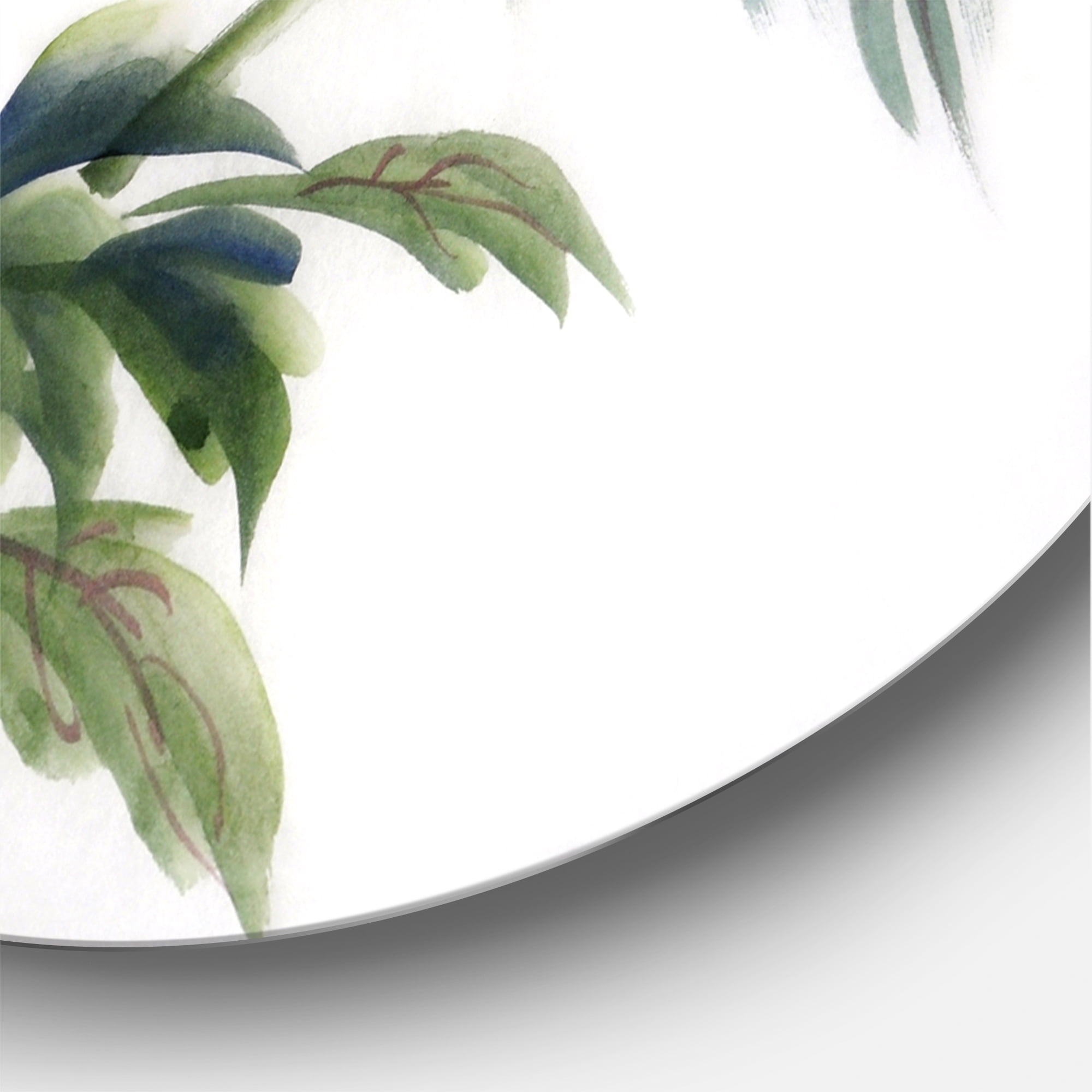 Designart 'Three Vintage Red Peonies Flowers' Traditional Circle Metal Wall Art 23x23 - Disc of 23