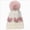 A56-White, variant on Hessimy Kids Heart Pattern Knit Pom Pom Beanie,Cute Winter Warm Folded Cuffed Hat for Girls
