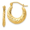 thumbnail image 1 of Boucles d'Oreilles Créoles Petites en Or Jaune 10k Rondes, 1 of 8