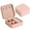 Pink, variant on ZTTD Mini Travel Jewelry Box for Women Girl Leather Gift Display Jewellery Case Earrings Ring Necklace Jewelry Storage Organizer