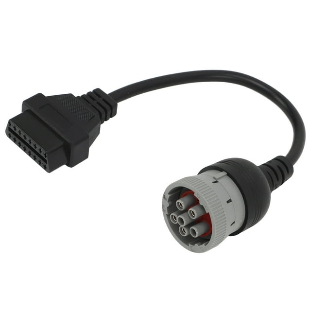 Scanner Diagnostic Adapter, 6Pin To 16PIN OBD1 To OBD2 Diagnostic Cable Sensitive Response Flexible for J1708
