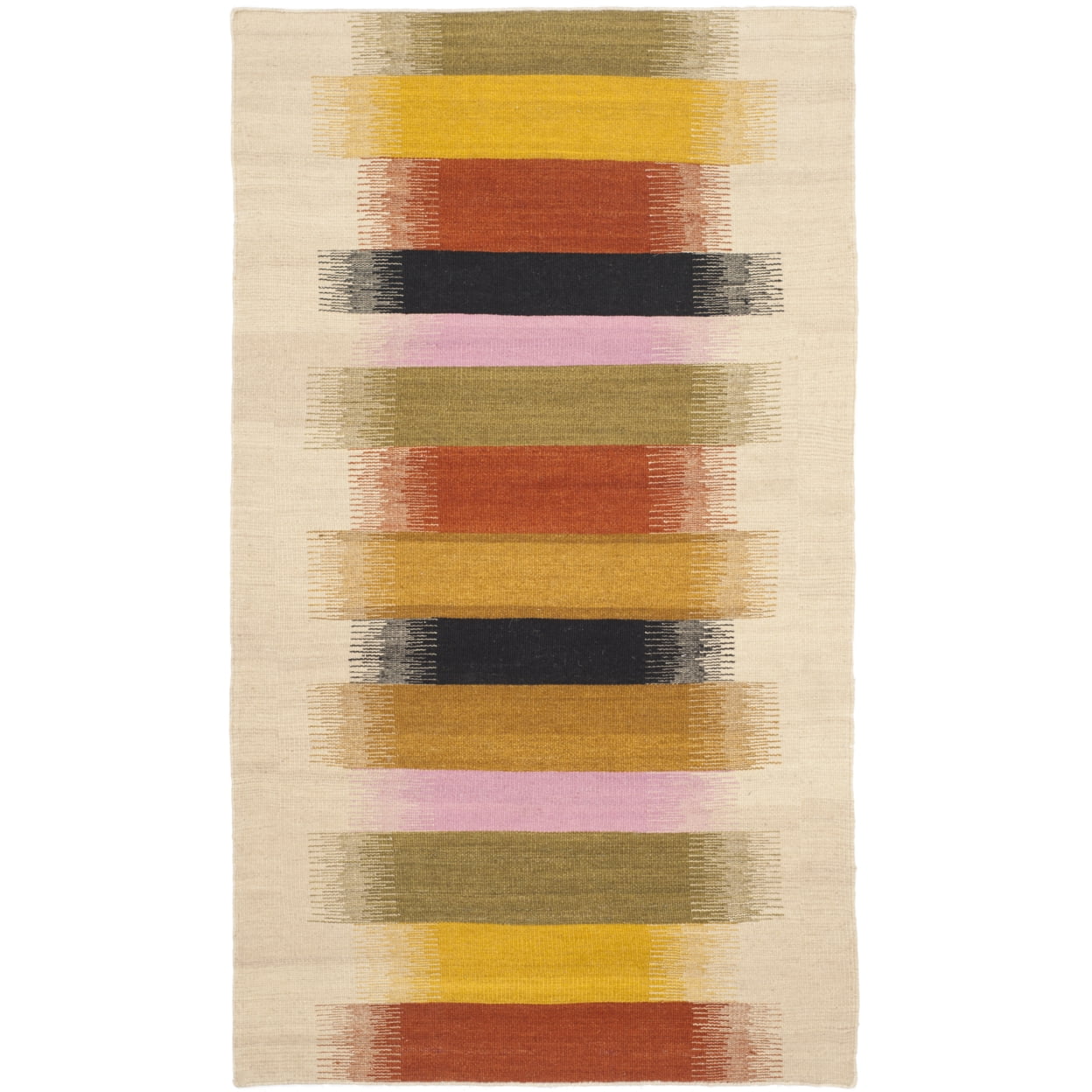 SAFAVIEH Dhurries Harland Geometric Area Rug, Beige/Multi, 4' x 6'