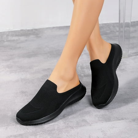 

eczipvz Non Slip Shoes for Women Slip on Walking Shoes for Women Arch Support Mesh Comfy Work Shoes