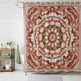 thumbnail image 3 of Boho Retro Shower Curtain Set with Hooks, Ethnic Tribal Floral Pattern Waterproof Fabric Bathroom Curtains Decor Home Accessories,Stall 36 X 72 Inch, 3 of 9