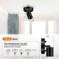 thumbnail image 2 of Bricosmocon LED 1-Light Track Lighting Kit, Black 4 Way Ceiling Spot Lighting, Flexibly Rotatable Light Head for Kitchen, Living Room, Bedroom, Bulb Not Included, 2 of 8