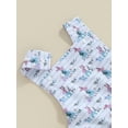 thumbnail image 6 of Bslissey Newborn Baby Girls Easter Straps Rompers Sleeveless Cute Bunny Flower Print Tank Tops Jumpsuit Infant Toddler Cute Daily Overalls Bodysuit 0-24 Months, 6 of 8