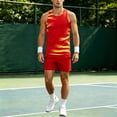 thumbnail image 2 of CONFREE Mens 2 Peice Workout Shorts Sets Casual Men's Jogging Tracksuit Set Graphic Tops Shorts Athletic Track Suit for Men, 2 of 6