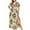 Yellow, variant on CHGBMOK 2024 Women's Plus Size Dress Bohemian High Slit V-neck Maxi Dresses Short Sleeve Floral Flowy Sundress Beach Party