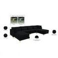 thumbnail image 4 of Meridian Furniture Julia Black Velvet Modular Sectional, 4 of 7