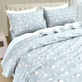 thumbnail image 3 of Elegant Comfort - 4 PIECE Holiday Christmas Flannel Cotton Sheet Set, Deep Pocket Fitted - King, Polar Scarves, 3 of 5