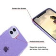 thumbnail image 4 of iPhone 11 Case, JJGoo Slim Fit Glitter Bling Sparkly Shock Absorption Drop Protection Shockproof Protective Phone Case for iPhone 11 6.1-Inch 2019, Purple Glitter Case Especially for Purple iPhone 11, 4 of 7