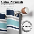thumbnail image 2 of Outdoor Curtains for Patio Waterproof, Grey Blue Striped Outdoor Privacy Panels Grommet, Farmhouse Stripes Abstract Art Navy Blue Blackout Outside Curtains for Porch/Cabana 54"x95", 2 Panels, 2 of 8