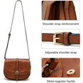 thumbnail image 5 of ZHAOCHENG Bolso bandolera negro-PU para mujer, bolso bandolera pequeño retro, 5 of 5