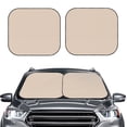 thumbnail image 2 of Daiia Brown Gingham 2PCS Car Windshield Sun Shade, Foldable Sun Shield for Car Front Window, Auto Sun Blocker Visor Protector Universal for Truck SUV Pickup-Medium, 2 of 7