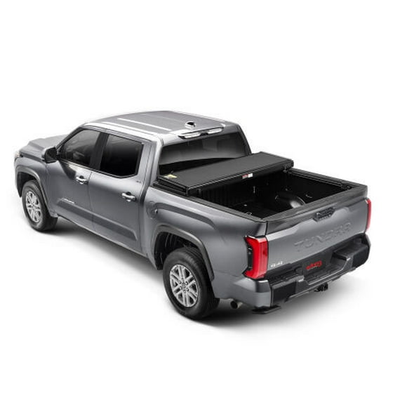 Convient pour Toyota Tundra Extang 2022-2024, Couverture 88473 Pliable Solide; Pliable Dur; Non-Verrouillant; Noir Texturé; Panneaux EnduraShield de 1 Pouce d'Épaisseur avec Cadre en Aluminium de Qualité Aéronautique