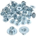 thumbnail image 1 of Uxcell 50-Pack M10x12mm Tuercas en T de Acero Carbono Galvanizado Base Redonda Tuercas de Soldadura Plata, 1 of 7