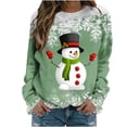 thumbnail image 2 of Qertyioot Sweat-Shirt de Mode pour Femmes de Noël, Manches Longues Col Rond Imprimé Ample Tops, 2 of 6