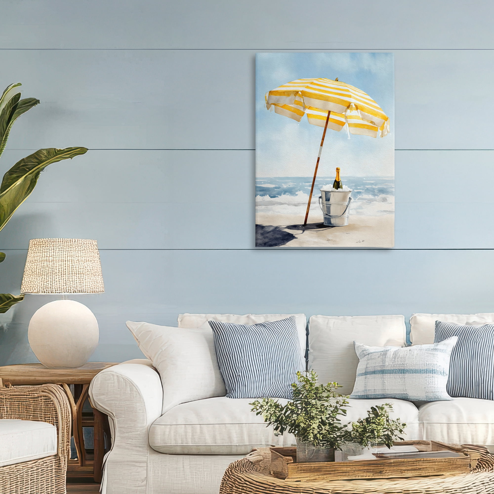 Stupell Industries Sunshine Celebration at Seaside Canvas Wall Art, design by Petal Prints Design