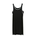 thumbnail image 3 of Swuxness Women's Suspenders Short Nightdress, Nightgowns for Women, Women's Sleeveless Soft Comfortable Breathable Loose Tank Nightgowns for Home and Casual Wear Black, M, 3 of 4