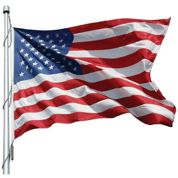 NYL-TUFF 8x12 Foot Nylon Heavy Duty Outdoor Embroidered American Flag  (8x12 Foot)