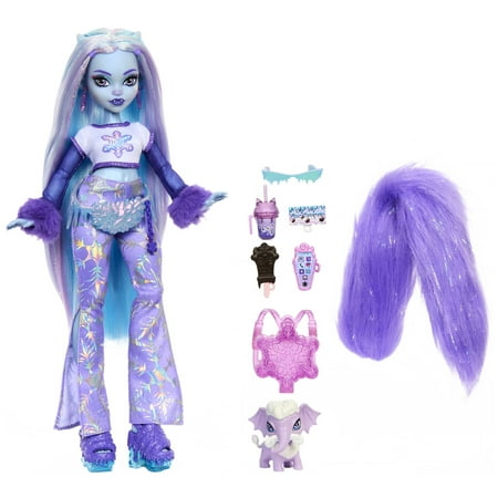 Monster High Abbey Bominable Yeti Fashion Doll with Pet Mammoth and Themed Accessories, Collectible