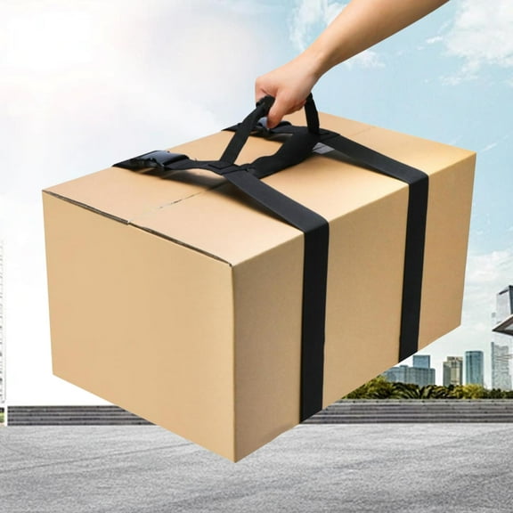 koolsoo Moving Box Carrying Strap with Handle for Pulling Dragging Portable H Shaped Length 155cm