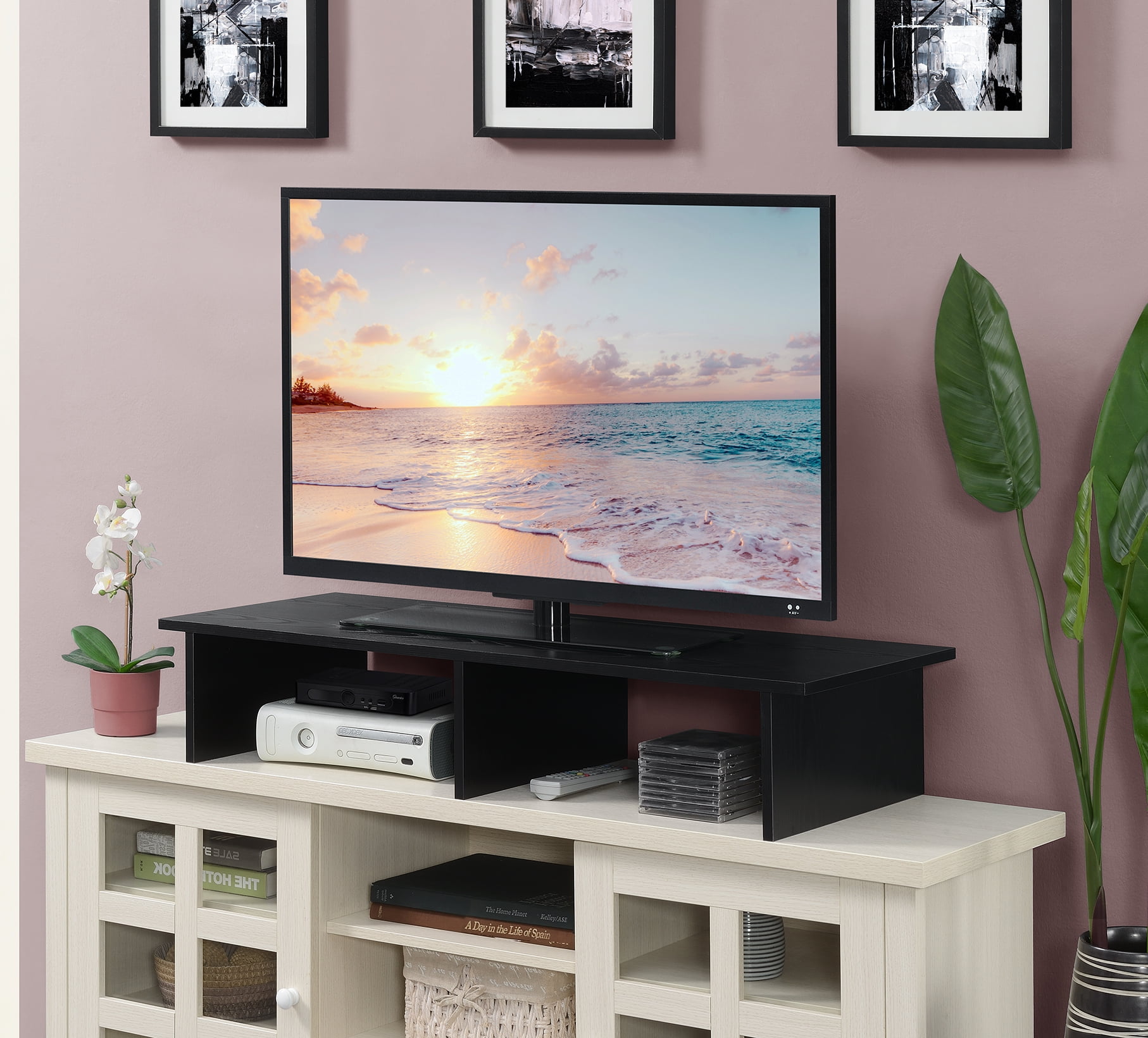 Convenience Concepts Designs2Go Small TV/Monitor Riser White 121041W 