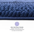 thumbnail image 2 of Tafts Ultra Soft Luxury Bath Mat, Bathroom Rugs, Chenille Microfiber, Absorbent Non-Slip Machine Washable, Bathroom Decor, Super Plush Bath Mats for Bathroom, Shower & Tub, Navy Blue, 2 of 3