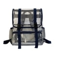 thumbnail image 1 of Mochila transparente de PVC para computadora portátil, mochila escolar simple transparente para mujeres y hombres, 1 of 9