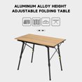 thumbnail image 2 of Mesa de camping portátil, mesa plegable para exteriores de aleación de aluminio ajustable en altura, 2 of 8