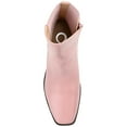 thumbnail image 5 of Journee Womens Aubrie Inside Zip Stacked Heel Booties, Widths Available, 5 of 10