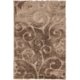 thumbnail image 2 of Rugs Botanical Shag Collection Brown Shag Area Rug, 4" x 6", 2 of 9