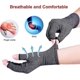 thumbnail image 2 of 1 Pair of Fingerless Arthritis Compression Gloves Rheumatoid Osteoarthritis Wrist Support - Relieve Hand Pain (S, Grey), 2 of 5