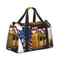 thumbnail image 2 of Balery American Truck Bolsa de Gimnasio para Mujeres, Bolsa de Viaje con Bolsillo Húmedo, Bolsa de Fin de Semana para Mujeres, Bolsa de Viaje Resistente al Agua, 2 of 7