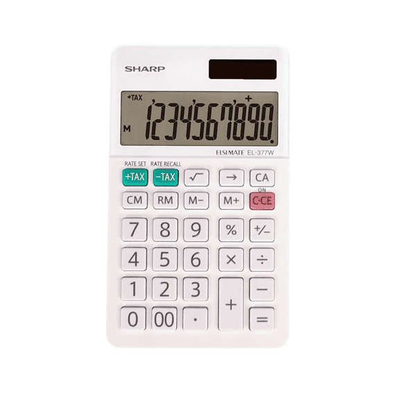 SHARP EL377W Twin Power 10-digit Display