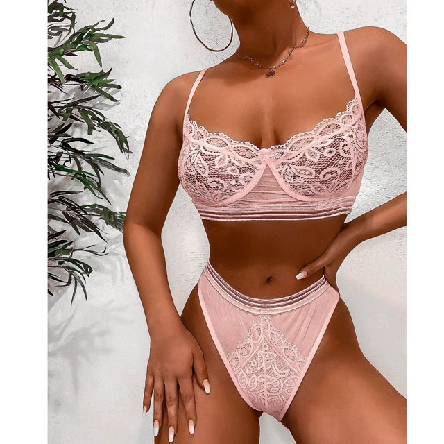 Bragas con sujetador de encaje,Conjunto de lencería para mujer Conjunto de bragas con sujetador suave Lencería elegante construida para el futuro