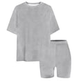 thumbnail image 6 of BVWKPCV Size 7-13y Girls Clothes 2 Piece Short-Sleeve Top and Shorts Outfits Set Trendy for Girls Outfits Size 7-14 Gray 9-10Y, 6 of 7